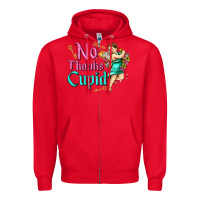 Red no thanks cupid Zipper Hoodie - AdoDesignShop