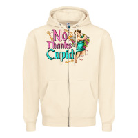 Sandshell no thanks cupid Zipper Hoodie - AdoDesignShop