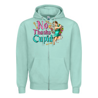 Seafoam no thanks cupid Zipper Hoodie - AdoDesignShop