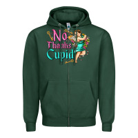 Sports Green no thanks cupid Zipper Hoodie - AdoDesignShop