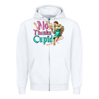 White no thanks cupid Zipper Hoodie - AdoDesignShop