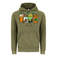 Vintage Olive sloth coffee cups Vintage Hoodie - Zillion Design Studio