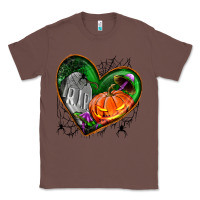 Chestnut halloween heart with pumpkin Classic Tee - BundleAndBundleShop