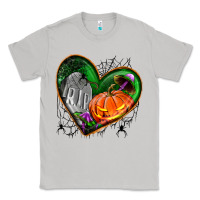 Moon Dust halloween heart with pumpkin Classic Tee - BundleAndBundleShop