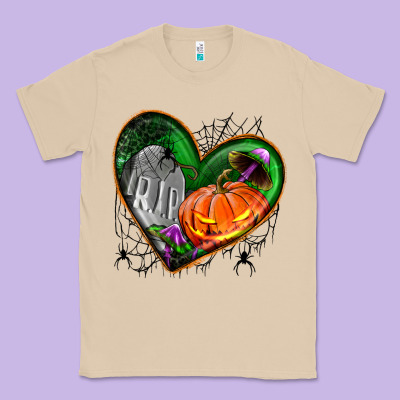 Halloween Heart With Pumpkin Classic Tee Designed By Bundleandbundleshop