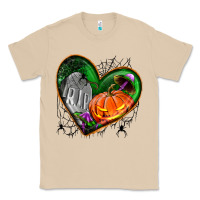 Mushroom halloween heart with pumpkin Classic Tee - BundleAndBundleShop