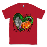 Red halloween heart with pumpkin Classic Tee - BundleAndBundleShop