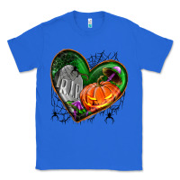 True Royal halloween heart with pumpkin Classic Tee - BundleAndBundleShop
