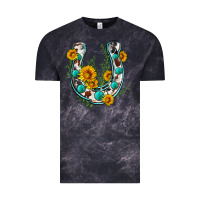 Cloud Black cowhide sunflower horseshoe Vintage Tee - Zillion Design Studio