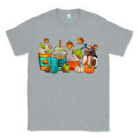 Heather Grey fall coffee cups Classic Tee - AdoDesignShop