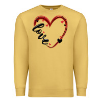 Antique Gold valentines day heart Premium Sweatshirt - MaliasSmallBusiness