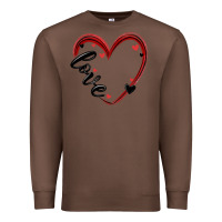 Chestnut valentines day heart Premium Sweatshirt - MaliasSmallBusiness