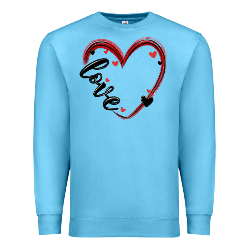 Valentines Day Heart Premium Sweatshirt by MaliasSmallBusiness | Teevron