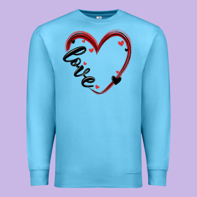 Valentines Day Heart Premium Sweatshirt Designed By Maliassmallbusiness