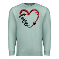 Seafoam valentines day heart Premium Sweatshirt - MaliasSmallBusiness