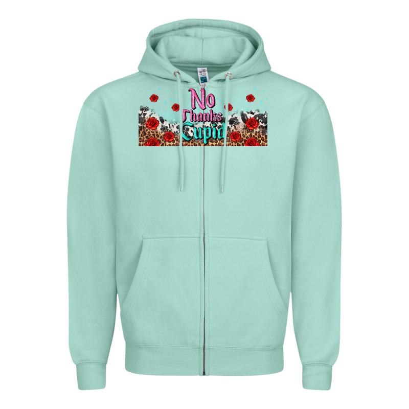 No Thanks Cupid Zipper Hoodie by AdoDesignShop | Teevron
