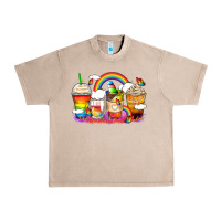 French Oak rainbow coffee cups Urban Heavy Tee - Zillion Design Studio