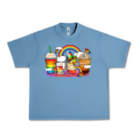 Pebble Blue rainbow coffee cups Urban Heavy Tee - Zillion Design Studio