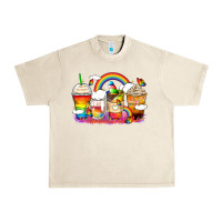Sandshell rainbow coffee cups Urban Heavy Tee - Zillion Design Studio