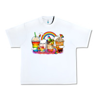 White rainbow coffee cups Urban Heavy Tee - Zillion Design Studio