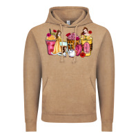 Vintage Coffee princess cartoon coffee cups Vintage Hoodie - Zillion Design Studio