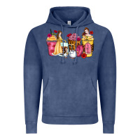 Vintage Denim princess cartoon coffee cups Vintage Hoodie - Zillion Design Studio