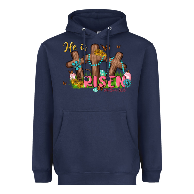 He Is Risen Heavyweight Hoodie by MaliasSmallBusiness | Teevron