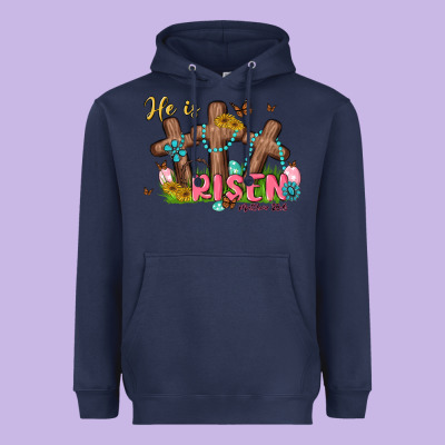 He Is Risen Heavyweight Hoodie Designed By Maliassmallbusiness