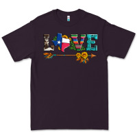 Plum love texas serape cowhide cactus and sunflowers Premium Tee - Artiststas