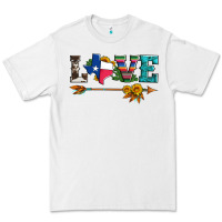 White love texas serape cowhide cactus and sunflowers Premium Tee - Artiststas