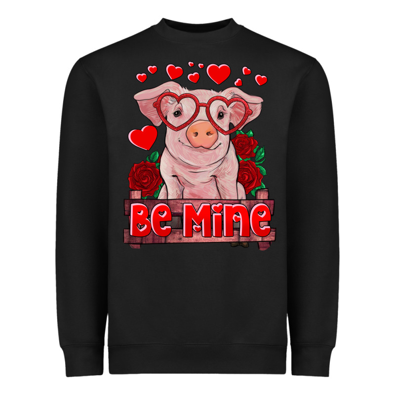 Be Mine Valentine's Day Baby Pig Heavyweight Sweatshirt by RanaPortraitStore | Teevron