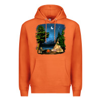 Carrot Night Glamping Camp With Wine Premium Hoodie - BundleAndBundleShop