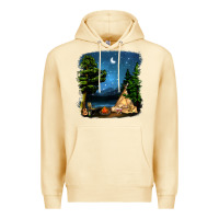 Pina Colada Night Glamping Camp With Wine Premium Hoodie - BundleAndBundleShop