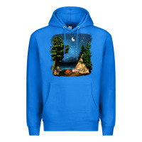 True Royal Night Glamping Camp With Wine Premium Hoodie - BundleAndBundleShop