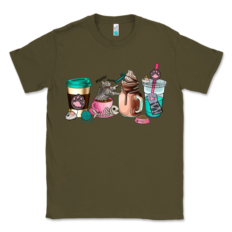Cat  Coffee Cup Classic Tee by AdoDesignShop | Teevron