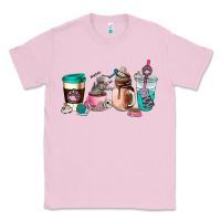 Bubblegum Pink cat  coffee cup Classic Tee - AdoDesignShop