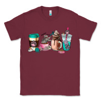 Burgundy cat  coffee cup Classic Tee - AdoDesignShop