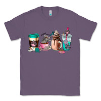 Lavender cat  coffee cup Classic Tee - AdoDesignShop