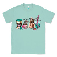 Seafoam cat  coffee cup Classic Tee - AdoDesignShop
