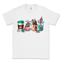 White cat  coffee cup Classic Tee - AdoDesignShop