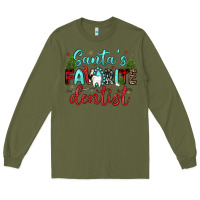Army Green santas favorite dentist Long Sleeve Tee - JahusDesignShop