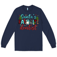 Navy santas favorite dentist Long Sleeve Tee - JahusDesignShop