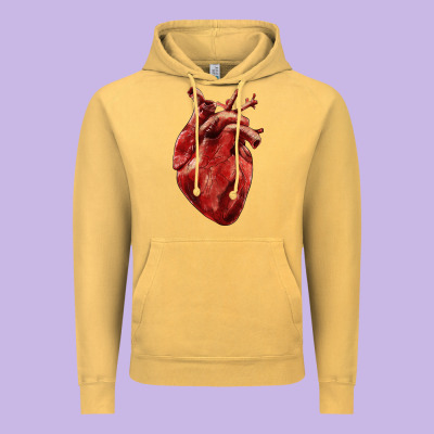 Vintage Hoodie Anatomical heart