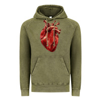 Vintage Olive Anatomical heart Vintage Hoodie - RanaPortraitStore