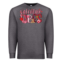 Charcoal Heather valentine vibes Premium Sweatshirt - MaliasSmallBusiness