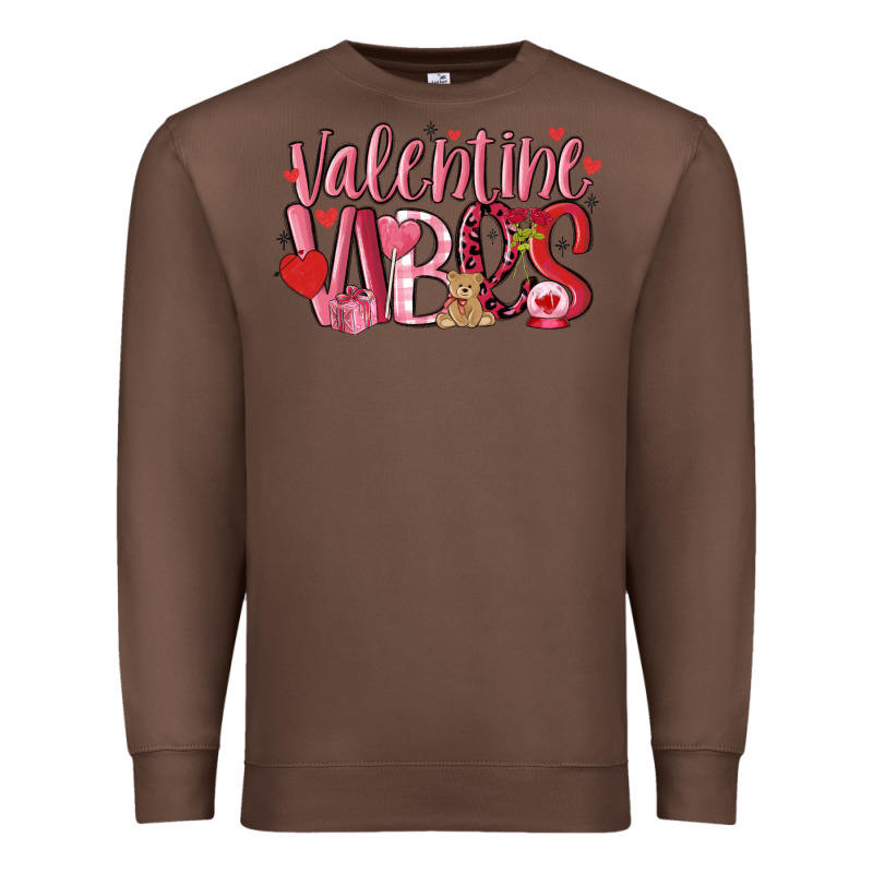 Valentine Vibes Premium Sweatshirt by MaliasSmallBusiness | Teevron