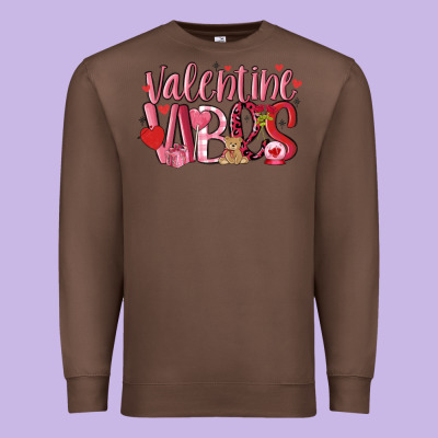 Valentine Vibes Premium Sweatshirt Designed By Maliassmallbusiness