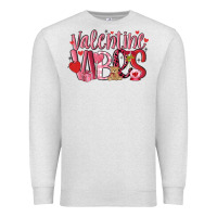Oatmeal Heather valentine vibes Premium Sweatshirt - MaliasSmallBusiness