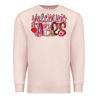 Pale Pink valentine vibes Premium Sweatshirt - MaliasSmallBusiness