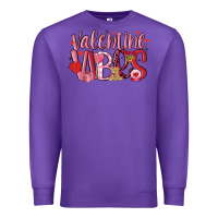 Purple valentine vibes Premium Sweatshirt - MaliasSmallBusiness